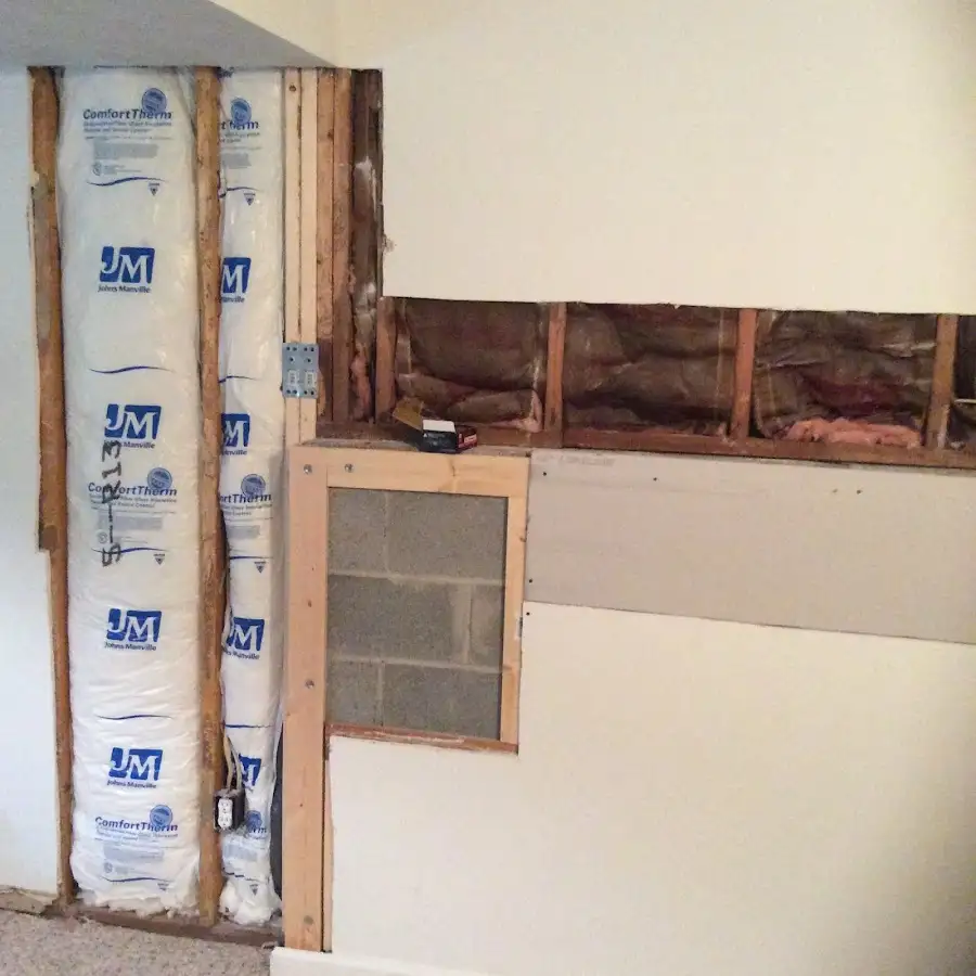 Wall insulation replacement during Odor Removal & Deodorization in Metairie